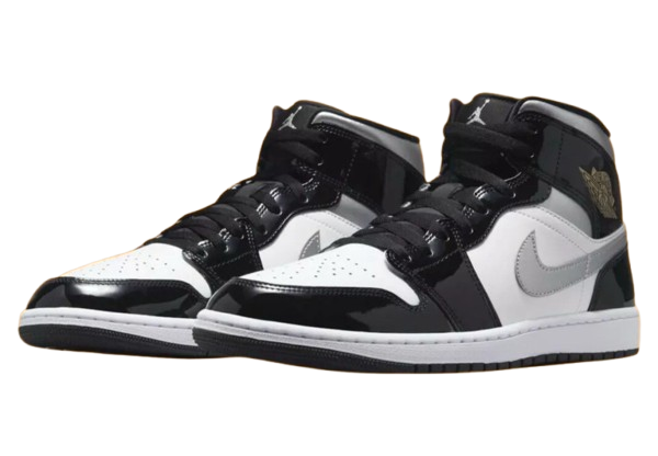 Jordan 1 Mid Patent Silver